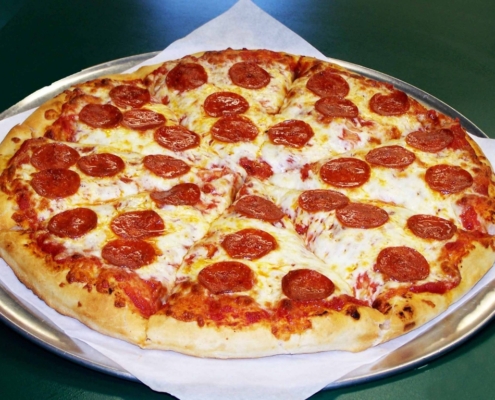 Pepperoni on a delicious Youngstown pizza.
