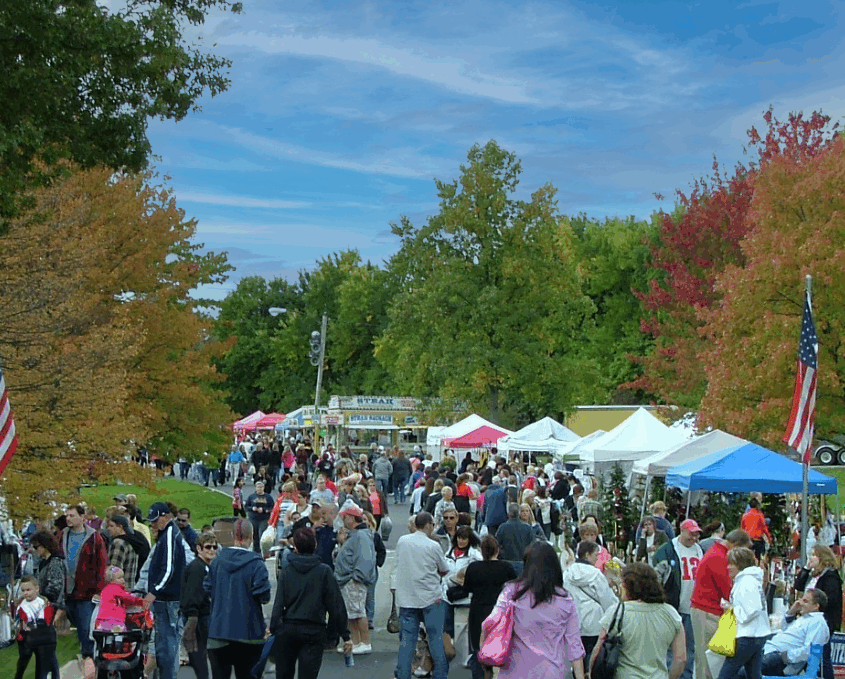 A vendor display at Oktoberfest in Boardman, Ohio.
